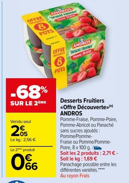 Desserts Fruitiers «Offre Découverte» ANDROS