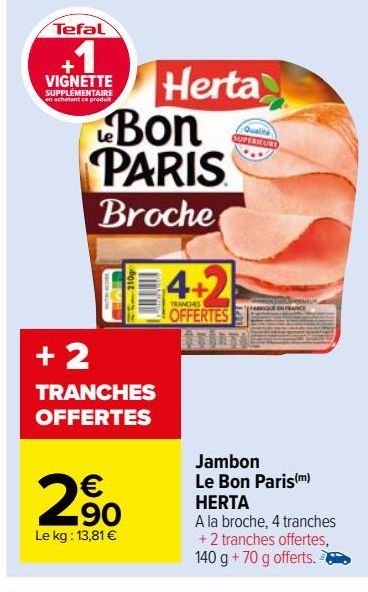 Jambon Le Bon Paris HERTA