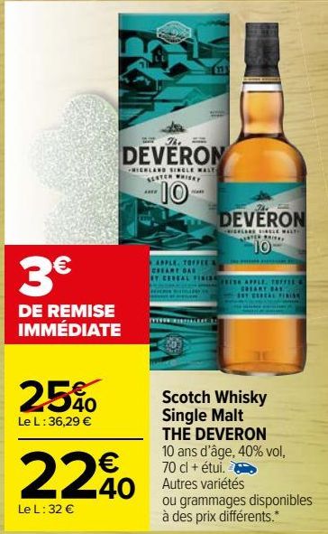 Scotch Whisky Single Malt THE DEVERON