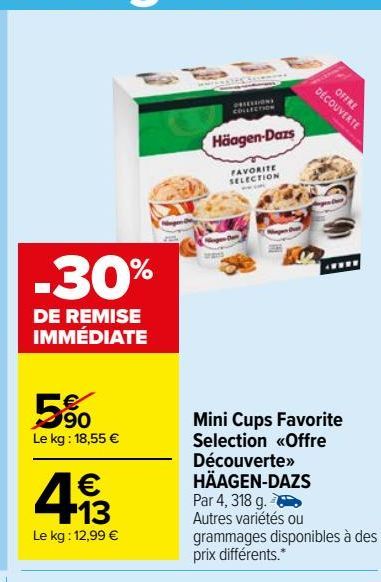 Mini Cups Favorite Selection «Offre Découverte» HÄAGEN-DAZS