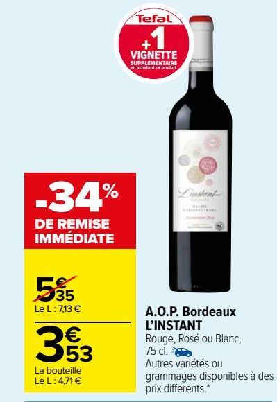 A.O.P. Bordeaux L’INSTANT