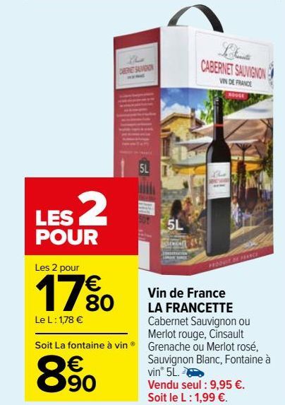 Vin de France LA FRANCETTE