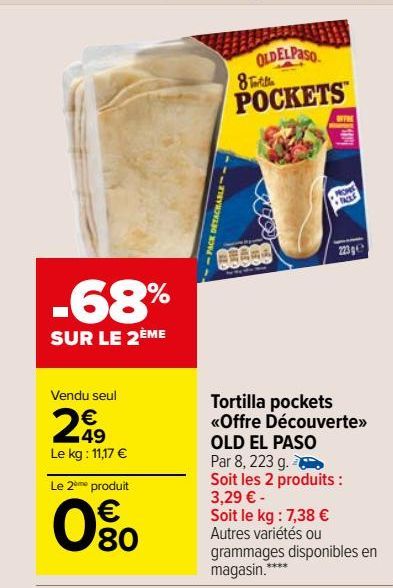 Tortilla pockets «Offre Découverte» OLD EL PASO