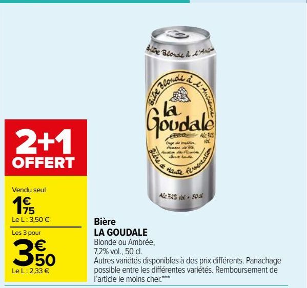 Bière LA GOUDALE