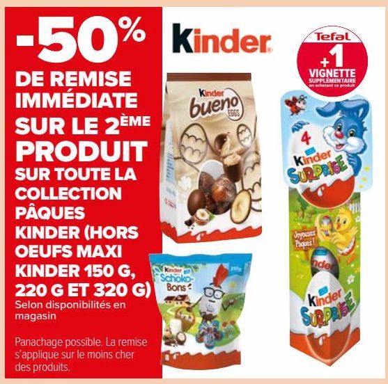 TOUTE LA COLLECTION PÂQUES KINDER (HORS OEUFS MAXI KINDER 150 G, 220 G ET 320 G)