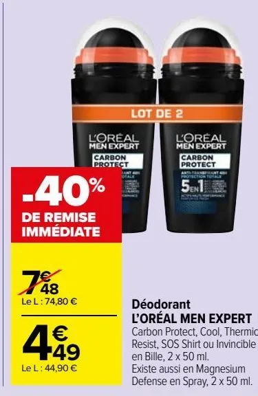 déodorant l’oréal men expert