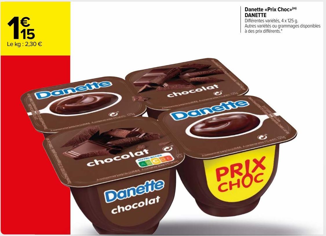 Danette «Prix Choc» DANETTE