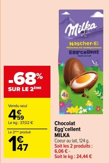 Chocolat Egg’cellent MILKA