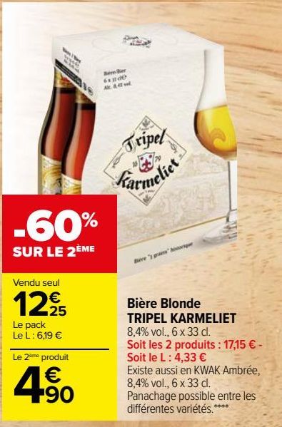 Bière Blonde TRIPEL KARMELIET