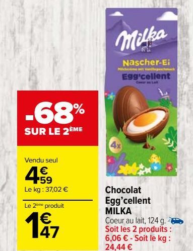 Chocolat Egg’cellent MILKA