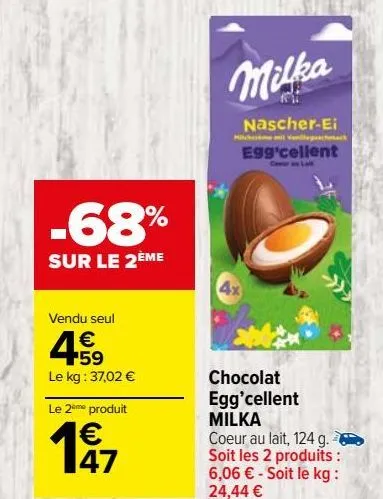 chocolat egg’cellent milka
