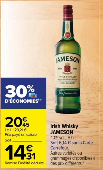 Irish Whisky JAMESON