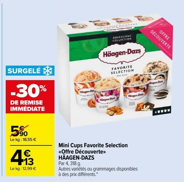 mini cups favorite selection «offre découverte» häagen-dazs