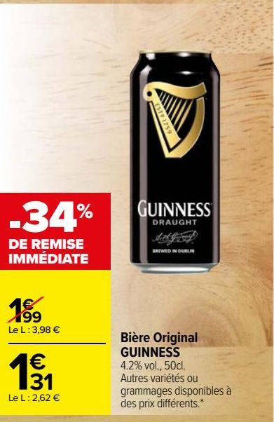 Bière Original GUINNESS