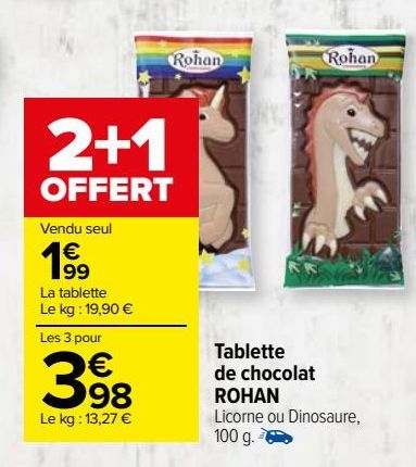 Tablette de chocolat ROHAN