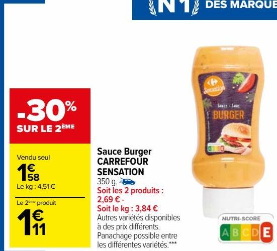 Sauce Burger CARREFOUR SENSATION