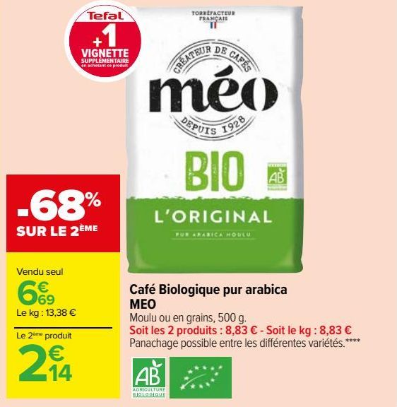 Café Biologique pur arabica MEO