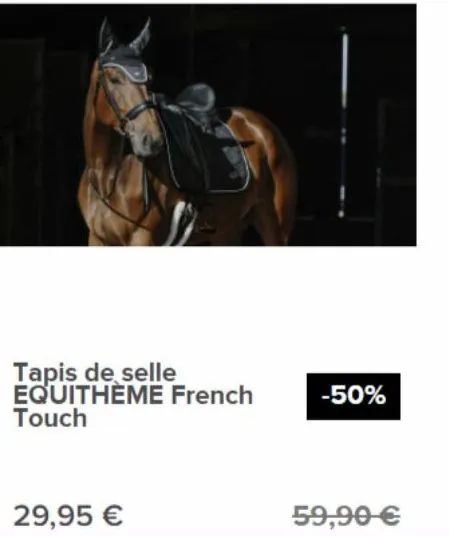 tapis de selle equithème french touch  29,95 €  -50%  59,90 € 