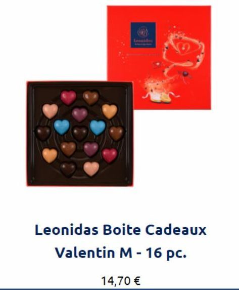 Leonidas Boite Cadeaux Valentin M - 16 pc.  14,70 € 