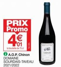 PRIX Promo  01  in bouteille de 75 d  A.O.P. Chinon DOMAINE  CHINON 