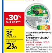 bonbons gélifiés Carrefour