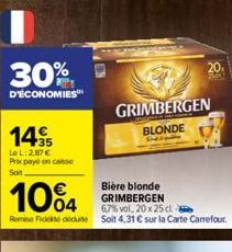 bière blonde Grimbergen