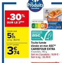 truite fumée carrefour