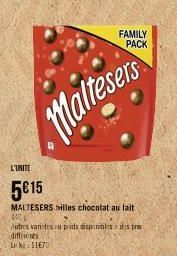 chocolat au lait Maltesers
