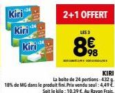 Kiri  Kiri  Kiri  2+1 OFFERT  LES 3  98 