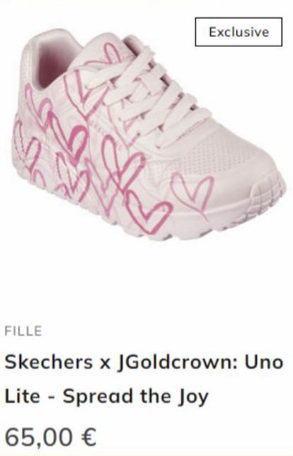 FILLE  Exclusive  Skechers x JGoldcrown: Uno  Lite - Spread the Joy  65,00 € 