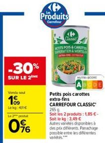 petits pois Carrefour