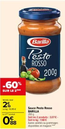 sauce pesto Barilla