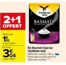 riz basmati Taureau Ailé