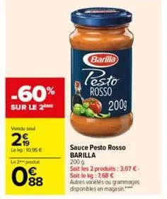 sauce pesto barilla