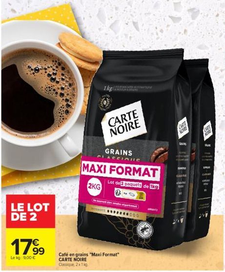 café en grains Carte noire