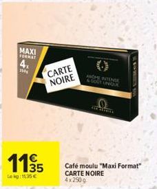 café moulu Carte noire