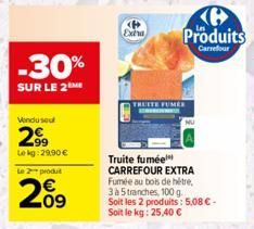 truite fumée Carrefour