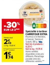 houmous Carrefour