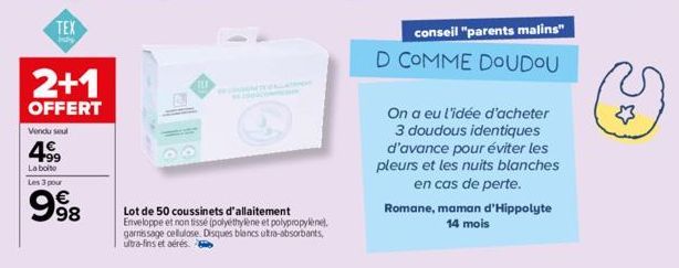 coussinets d'allaitement 