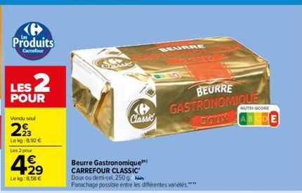 beurre Carrefour