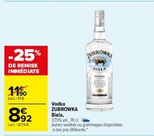 soldes Zubrowka