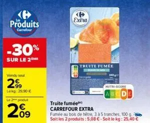 truite fumée carrefour