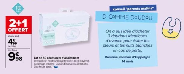 coussinets d'allaitement 