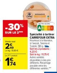 houmous Carrefour