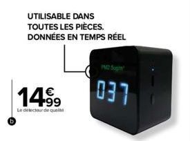 UTILISABLE DANS TOUTES LES PIÈCES. DONNÉES EN TEMPS RÉEL  €  14.⁹9  Le detecteur de qualité  PM2 Sug  037 