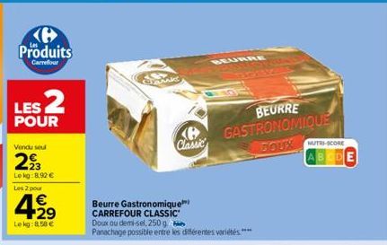 beurre Carrefour