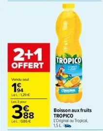 boisson aux fruits tropico