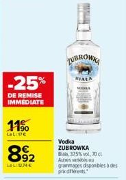 soldes Zubrowka