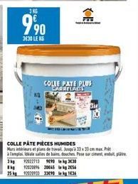 3 KG  990  3630 LEKG  <E  COLLE PATE PLUS CARRELAGS 