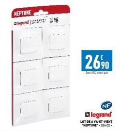 NEPTUNE  alegand  2690  NF  legrand  LOT DE & VA-ET-VIENT "NEPTUNE"-25064225. 